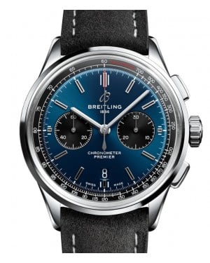 Breitling Premier B01 Chronograph 42 Stainless Steel 42mm Blue Dial AB0118221C1X3 - BRAND NEW