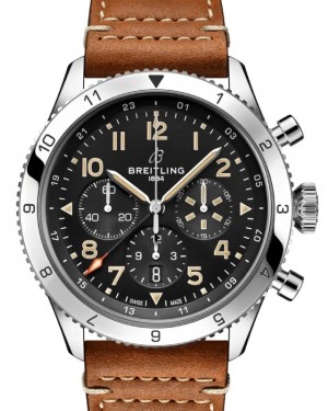 Breitling Super AVI B04 Chronograph GMT 46 P-51 Mustang Stainless Steel Black Dial AB04453A1B1X1 - BRAND NEW