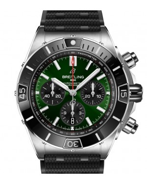 Breitling Super Chronomat B01 44 Stainless Steel Green Dial AB0136251L1S1 - BRAND NEW