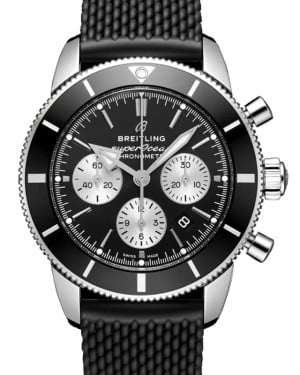 Breitling Superocean Heritage B01 Chronograph 44 Stainless Steel Black Dial AB0162121B1S1 - BRAND NEW