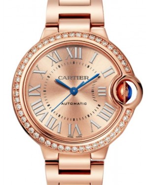 Cartier Ballon Bleu De Cartier 33mm Rose Gold/Diamonds WJBB0077 - BRAND NEW