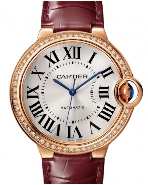 Cartier Ballon Bleu de Cartier Rose Gold/Diamonds 36mm Silver Dial WJBB0034 - BRAND NEW