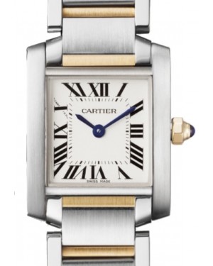 Cartier Tank Francaise Women's Watch Small Quartz Stainless Steel Silver Dial Stainless Steel Yellow Gold Bracelet W51007Q4 - BRAND NEW