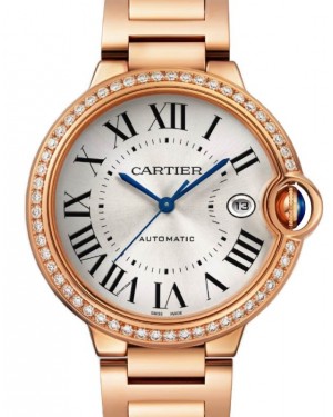 Cartier Ballon Bleu de Cartier 40mm Rose Gold/Diamonds Silver Dial WJBB0057 - BRAND NEW