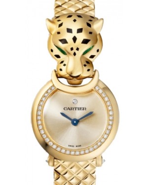 Cartier Panthere La Panthere Ladies Watch Small Quartz Yellow Gold Golden Dial Yellow Gold Bracelet HPI01380 - BRAND NEW