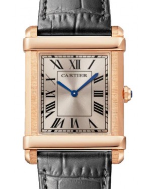 Cartier Tank Chinoise Large Manual Winding Rose Gold Gray Sunray Dial Alligator Leather Strap WGTA0075 - BRAND NEW