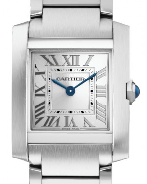 Cartier Tank Francaise Small Quartz Stainless Steel Silver Dial WSTA0065 - BRAND NEW