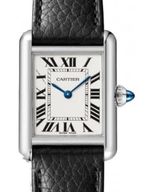 Cartier Tank Must Small Quartz Stainless Steel Silver Dial Leather Strap WSTA0042 - BRAND NEW