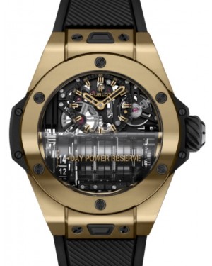 Hublot Big Bang Complications MP-11 Power Reserve 14 Days Magic Gold Limited Edition 45mm Magic Gold Skeleton Sapphire Dial Rubber Strap 911.MX.0138.RX - BRAND NEW