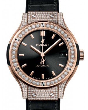 Hublot Classic Fusion 3-Hands King Gold Pave 38mm 565.OX.1480.LR.1604 - BRAND NEW