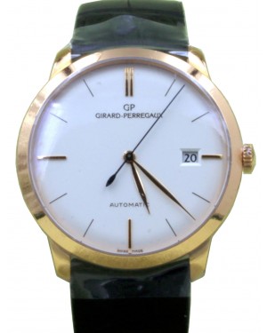 Girard Perregaux 1966 Classique Automatic 49525-52-131-BK6A 38mm Silver Index Rose Gold Leather BRAND NEW