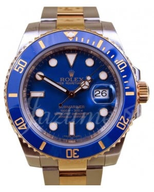 Rolex Submariner Date Yellow Gold/Steel 40mm Blue Dial 116613LB - PRE-OWNED 