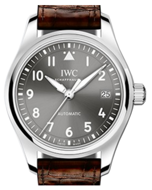 IWC Schaffhausen IW324001 Pilot's Watch Automatic 36 Slate Arabic Stainless Steel Brown Leather 36mm Automatic