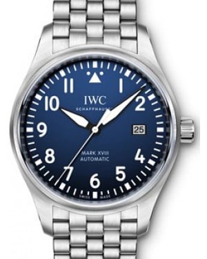 IWC Schaffhausen IW327014 Pilot's Watch Mark Xviii Edition Le Petit Prince Midnight Blue Arabic Stainless Steel 40mm Automatic