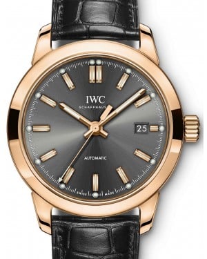 IWC Schaffhausen Ingenieur Automatic IW357003 Slate Index Red Gold Black Leather 40mm BRAND NEW
