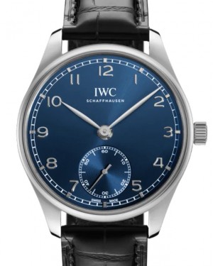 IWC Portugieser Automatic 40 Stainless Steel Blue Dial IW358305 - BRAND NEW