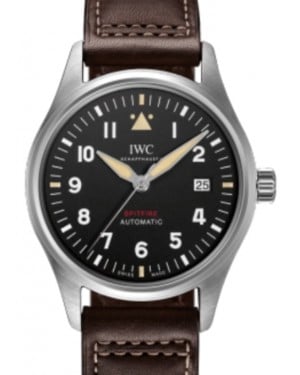 IWC Pilot's Watch Automatic Spitfire Stainless Steel 39mm Black Dial Brown Leather Strap IW326803 - BRAND NEW