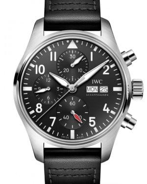 IWC Pilot's Watch Chronograph 41 Stainless Steel Black Dial IW388111 - BRAND NEW