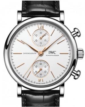 IWC Portofino Chronograph Stainless Steel 39mm Silver Dial IW391406 - BRAND NEW
