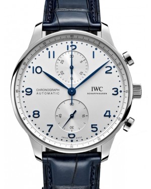 IWC Portugieser Chronograph Stainless Steel 41mm Silver Dial IW371605  - BRAND NEW
