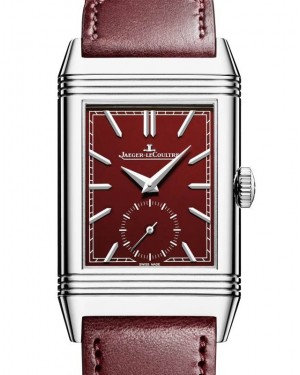 Jaeger-LeCoultre Reverso Tribute Monoface Small Seconds Stainless Steel 45.6 x 27.4mm Burgundy Dial Q397846J - BRAND NEW