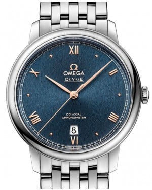 Omega De Ville Prestige Co-Axial Chronometer 39.5mm Stainless Steel Blue Dial 424.10.40.20.03.004 - BRAND NEW