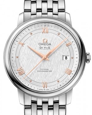 Omega De Ville Prestige Co-Axial Chronometer 39.5mm Stainless Steel Silver Dial 424.10.40.20.02.004 - BRAND NEW