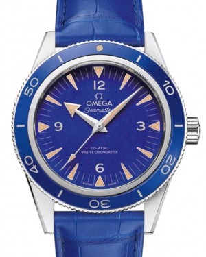 Omega Seamaster 300 Master Co-Axial Chronometer 41mm Platinum Blue Dial 234.93.41.21.99.002 - BRAND NEW