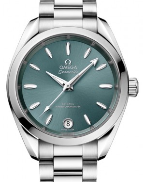 Omega Seamaster Aqua Terra 150M Co-Axial Master Chronometer 34mm Stainless Steel Green Index Dial Steel Bracelet 220.10.34.20.10.001 - BRAND NEW