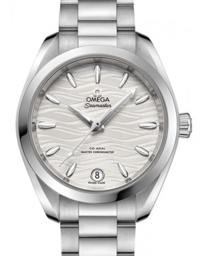 Omega Seamaster Aqua Terra 150M Co-Axial Master Chronometer 34mm Stainless Steel Silver Dial White Gold Index Steel Bracelet 220.10.34.20.02.002 - BRAND NEW