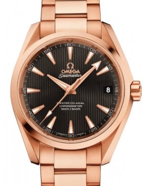 Omega Seamaster Aqua Terra 150M Master Co-Axial Chronometer 38.5mm Red Gold Grey Dial Red Gold Bracelet 231.50.39.21.06.003 - BRAND NEW