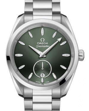 Omega Seamaster Aqua Terra 150M Co-Axial Master Chronometer Small Seconds 38mm Stainless Steel Green Dial Black Steel Bracelet 220.10.38.20.10.001 - BRAND NEW