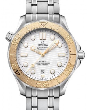 Omega Seamaster Diver 300M Co‑Axial Master Chronometer 42mm "Paris 2024" Steel/ Moonshine Gold White Dial 522.21.42.20.04.001 - BRAND NEW