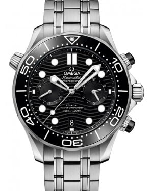 Omega Seamaster Diver 300M Co‑Axial Master Chronometer Chronograph 44mm Stainless Steel Black Dial 210.30.44.51.01.001 - BRAND NEW