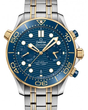 Omega Seamaster Diver 300M Co‑Axial Master Chronometer Chronograph 44mm Stainless Steel/Yellow Gold Blue Dial Bracelet 210.20.44.51.03.001 - BRAND NEW