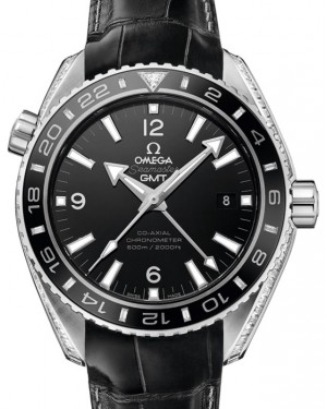 Omega Seamaster Planet Ocean 600M Co-Axial Chronometer GMT 43.5mm Platinum/Ceramic Black Dial 232.98.44.22.01.001 - BRAND NEW 