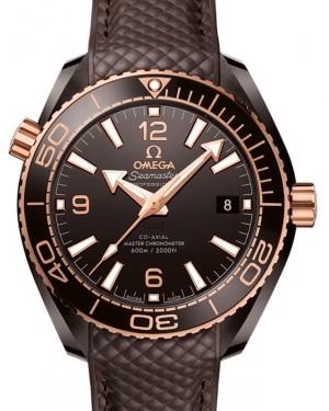 Omega Seamaster Planet Ocean 600M 39.5mm Brown Ceramic Brown Dial Rubber Strap 215.62.40.20.13.001 - BRAND NEW