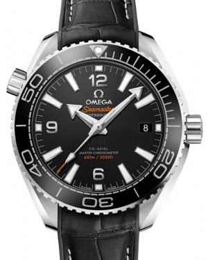 Omega Seamaster Planet Ocean 600M Co-Axial Master Chronometer 39.5mm Stainless Steel Black Dial Alligator Leather with Rubber Lining Strap 215.33.40.20.01.001 - BRAND NEW