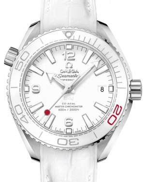 Omega Seamaster Planet Ocean 600M Co-Axial Master Chronometer 39.5mm Stainless Steel White Dial Leather Strap 522.33.40.20.04.001 - BRAND NEW