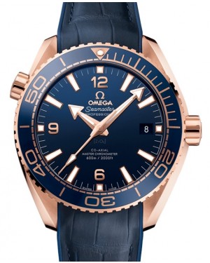 Omega Seamaster Planet Ocean 600M Co-Axial Master Chronometer 43.5mm Sedna Gold Blue Dial 215.63.44.21.03.001 - BRAND NEW