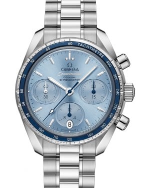 Omega Speedmaster 38 Co‑Axial Chronograph Stainless Steel Blue Dial 324.30.38.50.03.001 - BRAND NEW