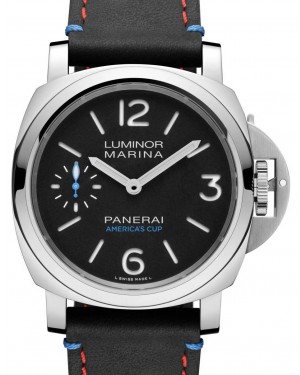 Panerai Luminor Marina 1950 America’s Cup 3 Days Automatic Acciaio Stainless Steel 44mm Black Dial Leather Strap PAM00727 - BRAND NEW