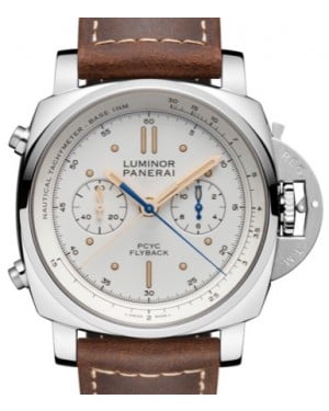 Panerai Luminor Yachts Challenge Stainless Steel 44mm White Dial Leather Strap PAM00654 - BRAND NEW