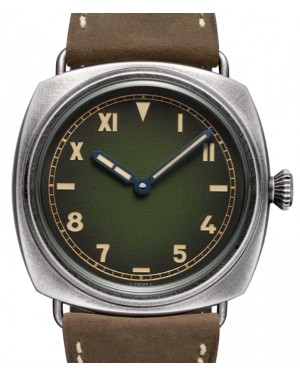 Panerai Radiomir California Stainless Steel 45 Green Dial Leather Strap PAM01349 - BRAND NEW