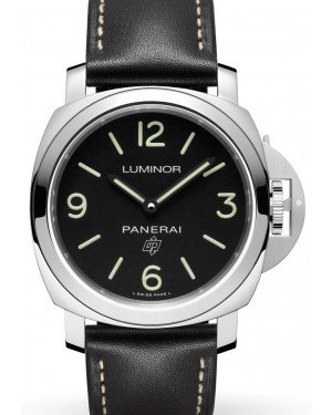 Panerai Luminor Base Logo Stainless Steel 44mm Black Dial Leather Strap PAM773 - BRAND NEW