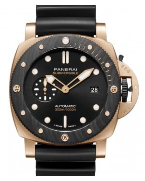 Panerai Submersible Goldtech™ OroCarbo Gold Copper Carbon Fibre 44mm Black Dial PAM02070 - BRAND NEW