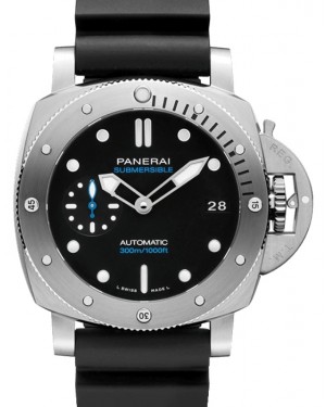 Panerai Submersible Stainless Steel 42mm Black Dial PAM02973 - BRAND NEW