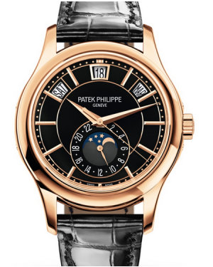 Patek Philippe Complications Annual Calendar Moon Phases Rose Gold Black Dial 5205R-010 - BRAND NEW