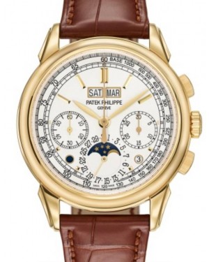 Patek Philippe Grand Complications Chronograph Perpetual Calendar Yellow Gold Silver Dial 5270J-001 - BRAND NEW