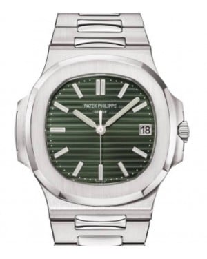 Patek Philippe Nautilus Date Sweep Seconds Automatic Stainless Steel 40mm Green Dial Steel Bracelet 5711/1A-014 - BRAND NEW